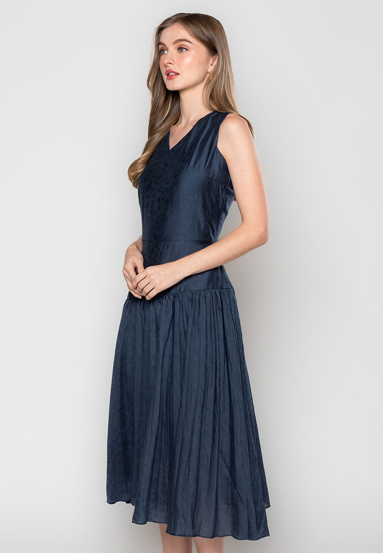 Chandani Sleeveless Dress with Electric Pleats  Paperdolls