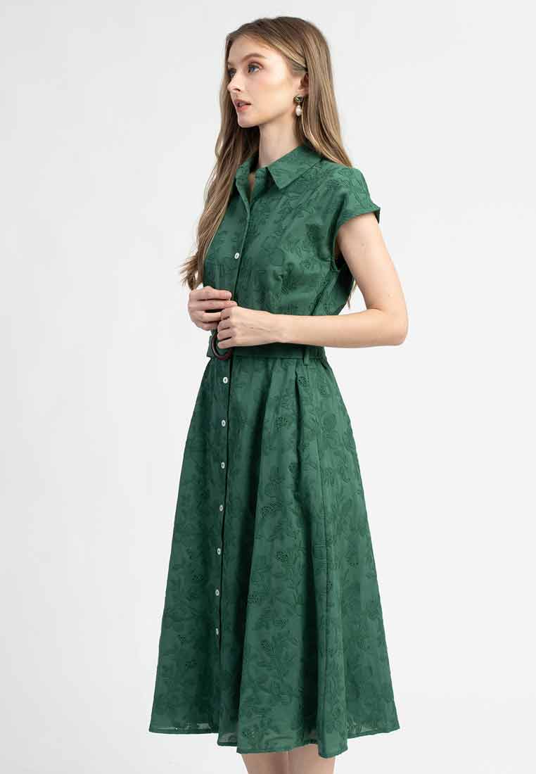Felicity Embroidered Shirt Dress