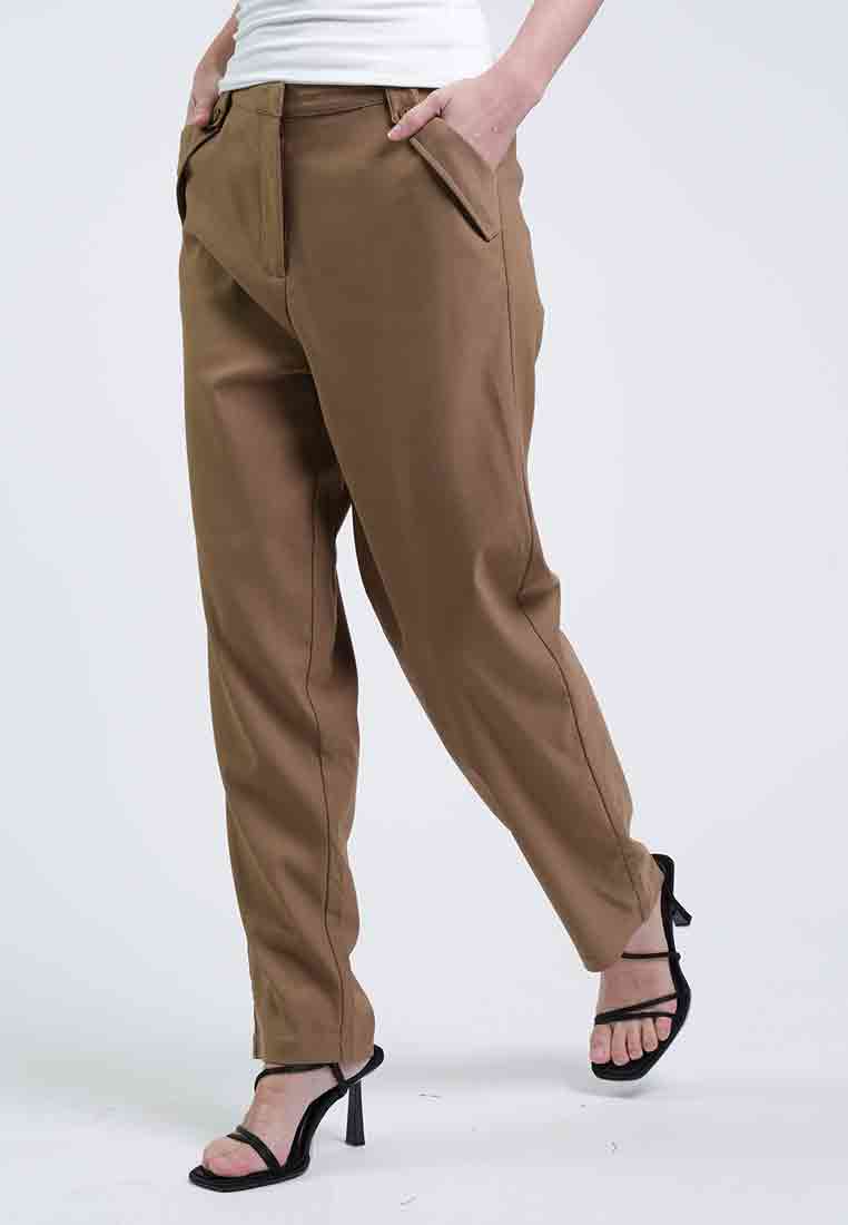 Cayla Flap-Accent Slim Fit Pants