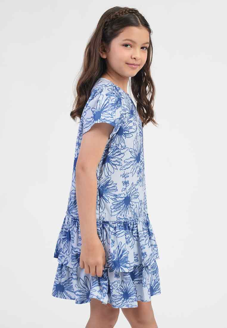 Treehouse Rosemary Floral Tiered Girl's Dress
