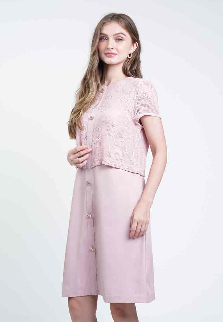 Gwendolyn Layered Twill Dress