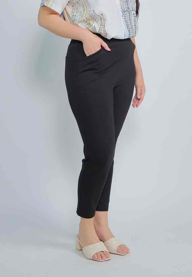 Milly Plus Size Levy Spandex Pants with Pocket Detail