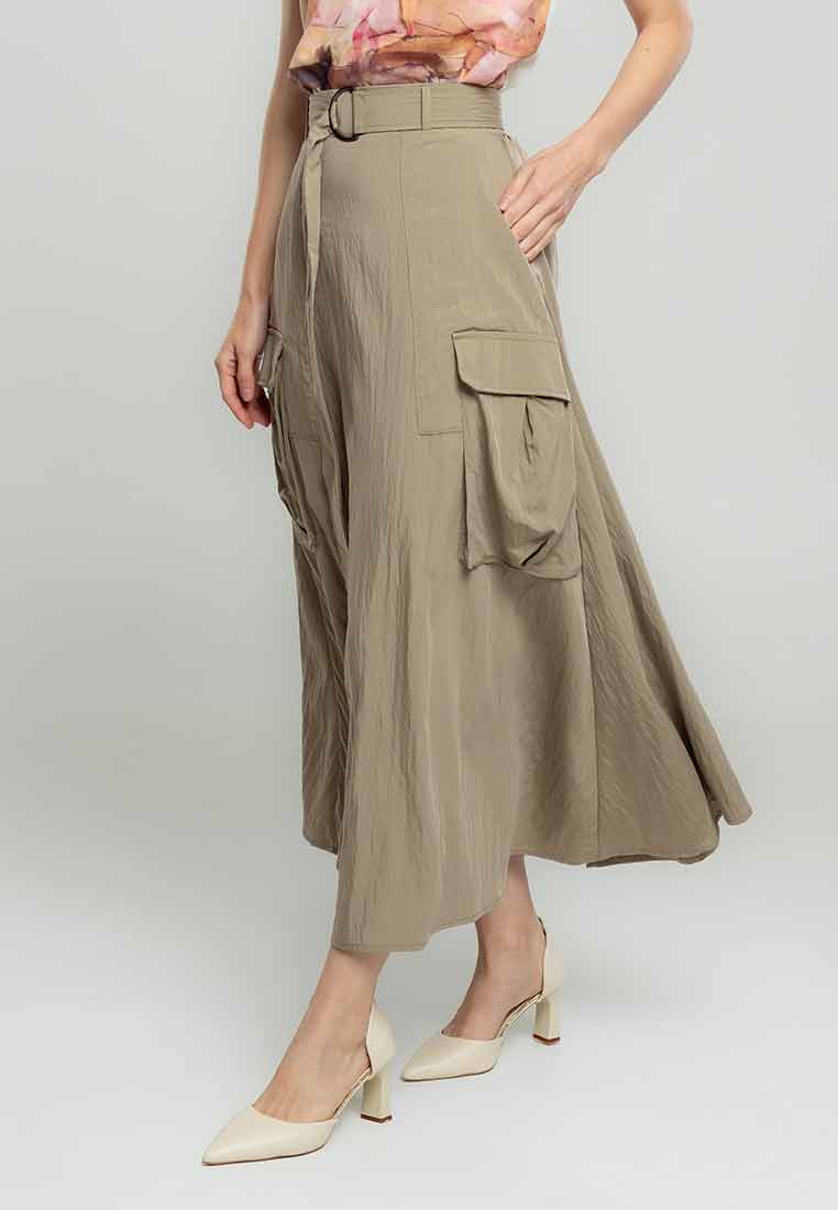 Isla Cargo Belted Maxi Skirt