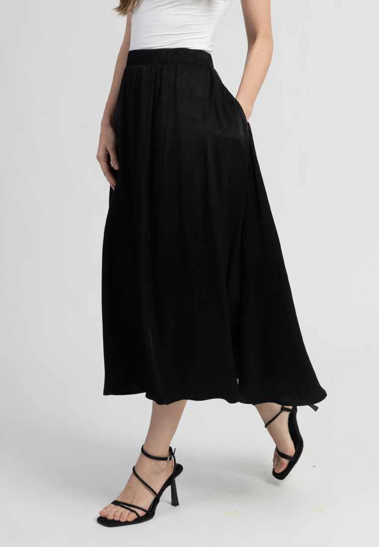 Clementine Flowy A-line Midi Skirt