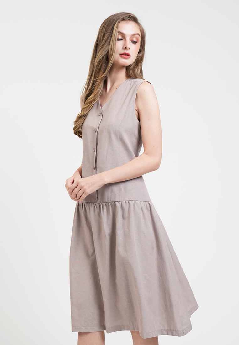 Karina Buttoned Dropwaist Dress