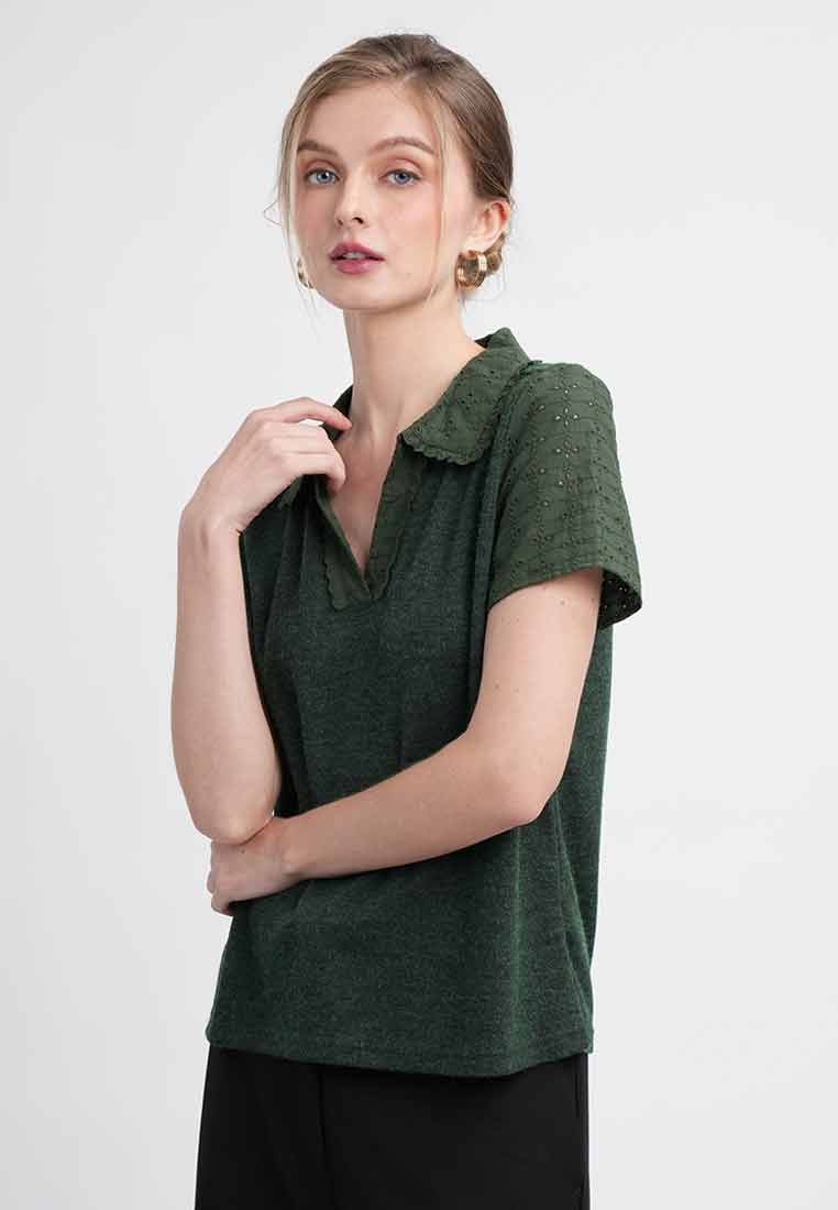 Chloe Eyelet Embroidery Button-up Shirt