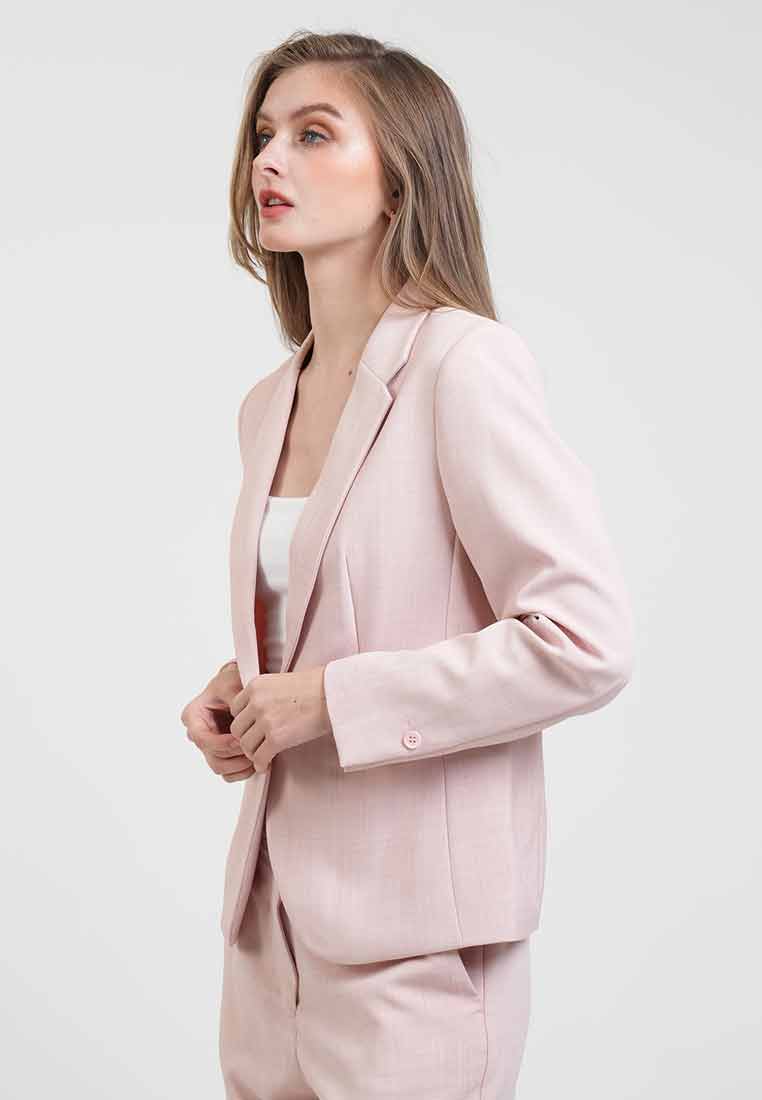 Frances Notched Lapel Button Blazer