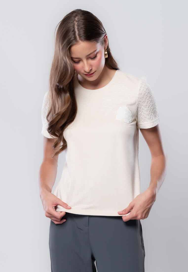 Cirelle Knitted Top with Floral Embroidery