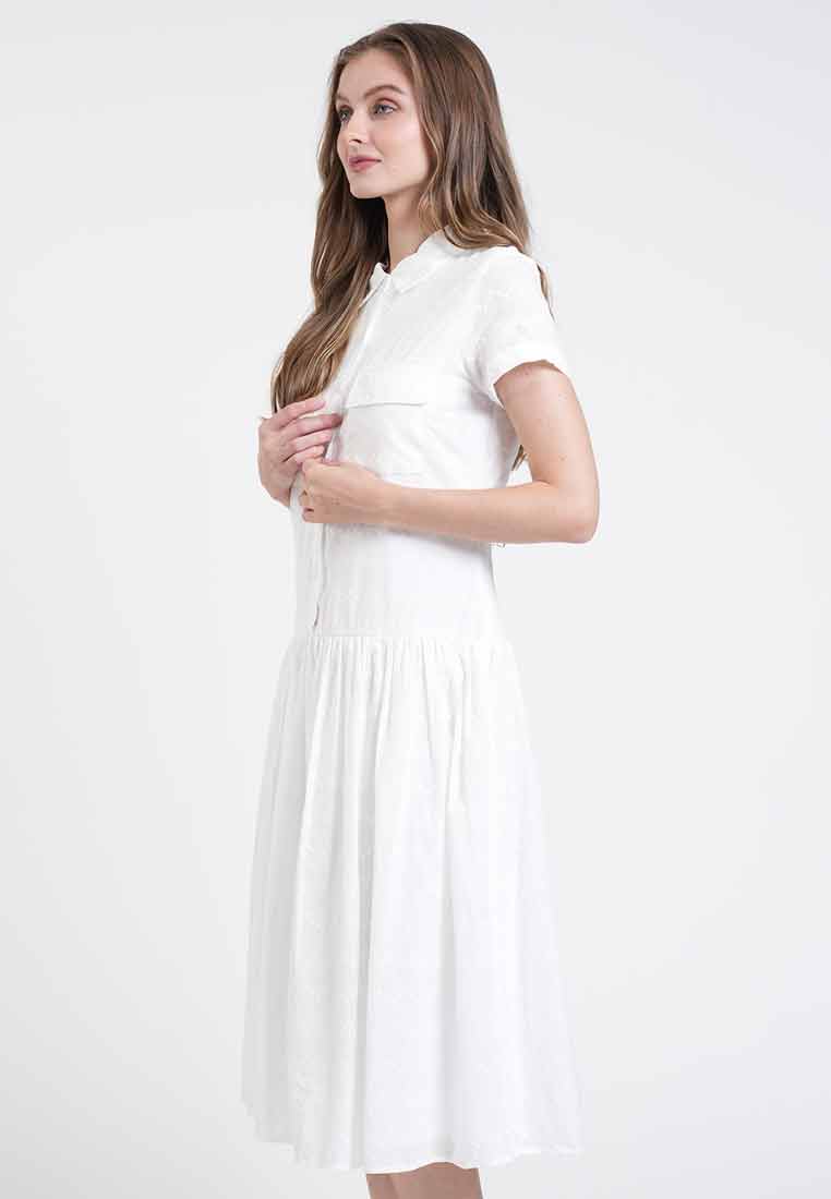 Arlo Eyelet Button-Down Shirt Dress