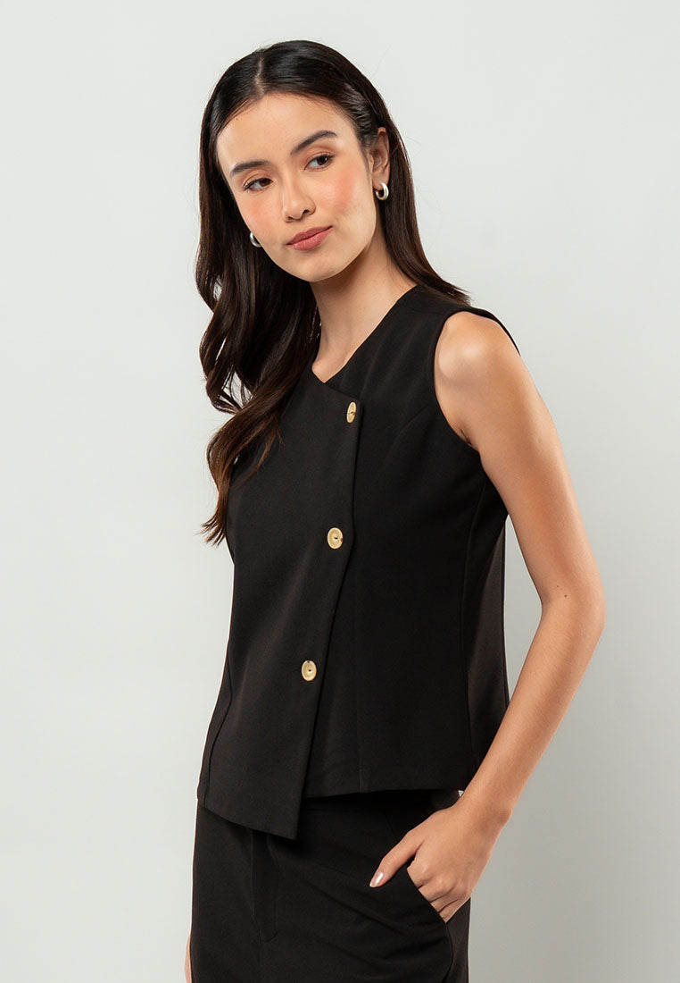 Colette Asymmetric Sleeveless Top