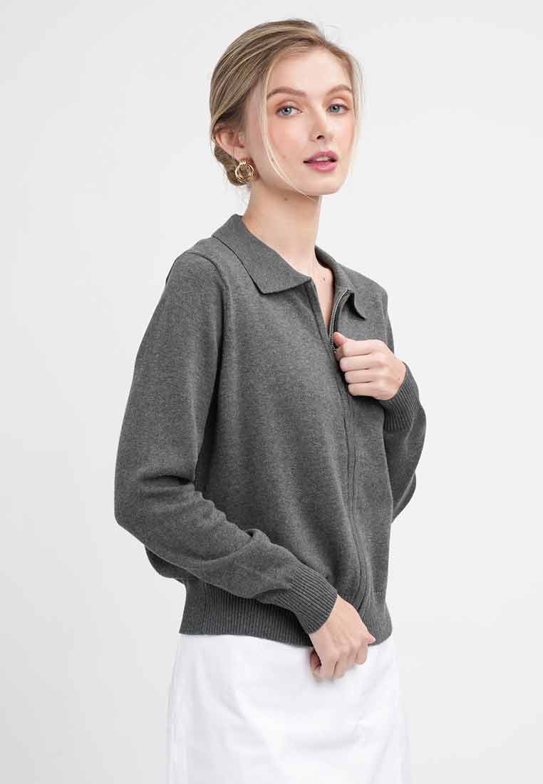 Serena Knit Polo Collar Cardigan