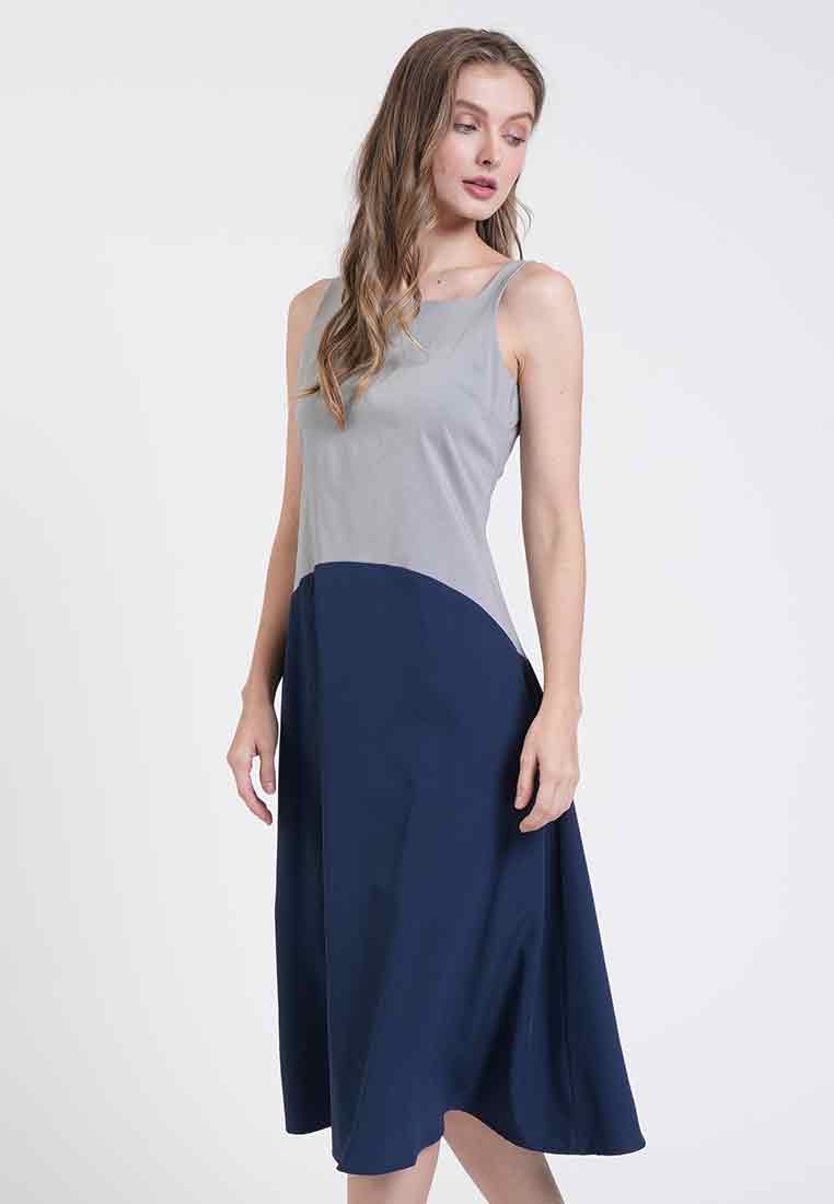 Claire Color-Block Sleeveless Dress