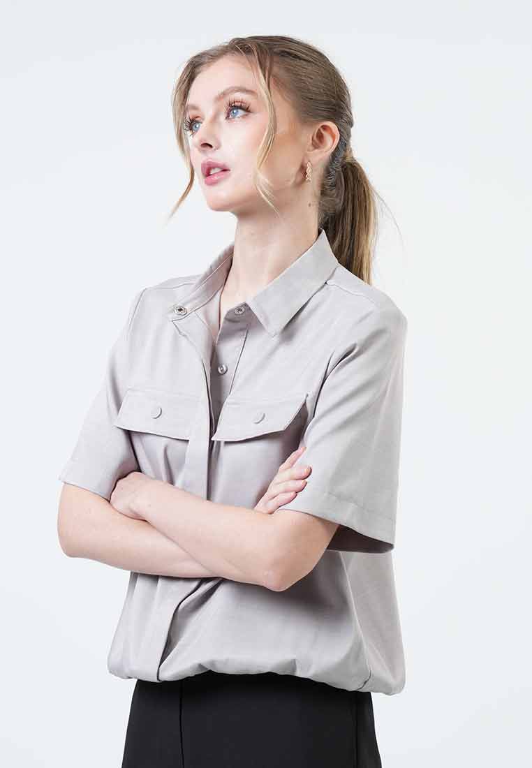 Kinsley Elastic Hem Utility Top