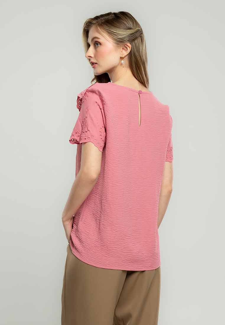 Imani Eyelet Embroidered Linen Blouse