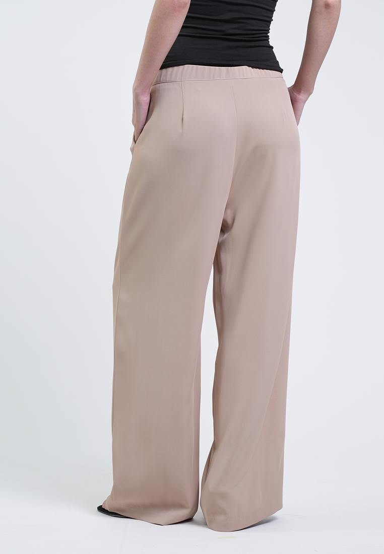Marcelle Wide-Leg Pleated Pants