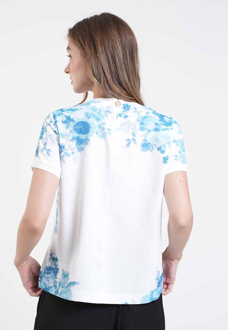 Glenda Watercolor Floral Blouse