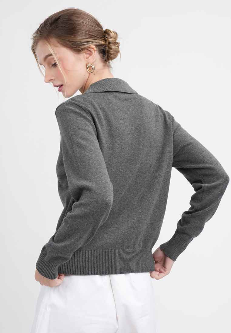 Serena Knit Polo Collar Cardigan