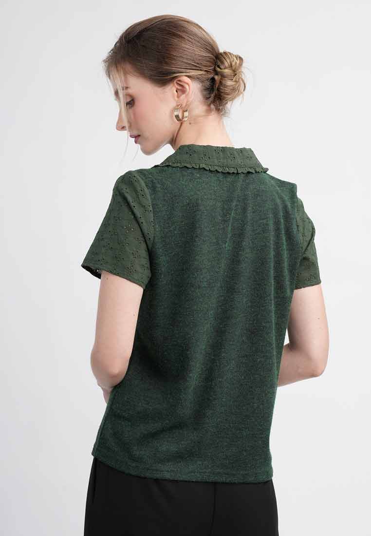 Chloe Eyelet Embroidery Button-up Shirt