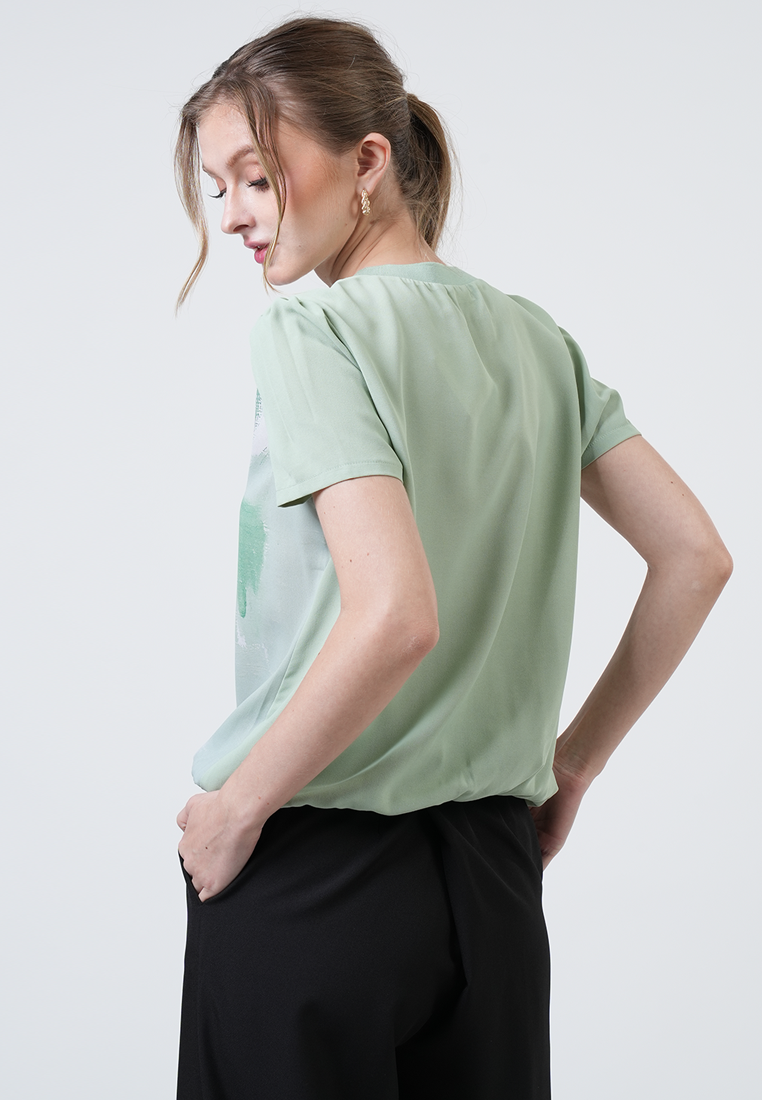Miranda Vibrant Painterly Bloom Top