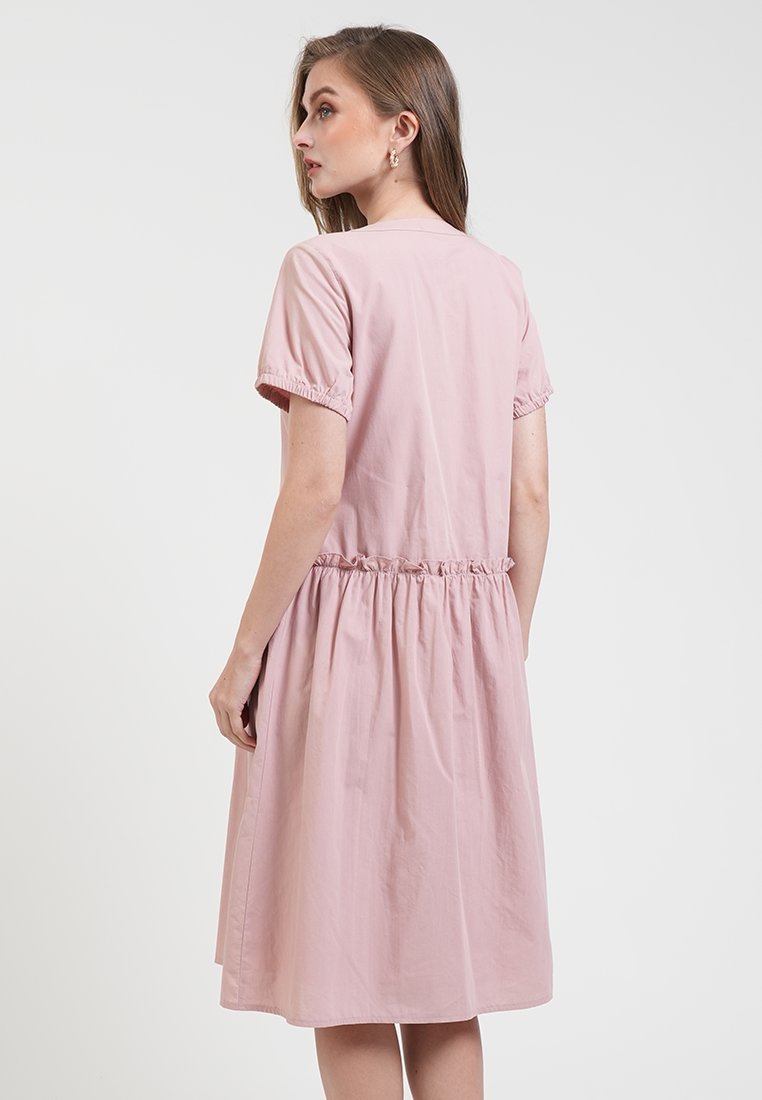 Wendy Ruffle Waist Shirt Dress