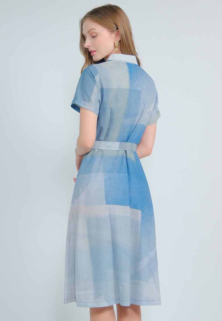 Zafira Button-down Dress with Adjustable Belt