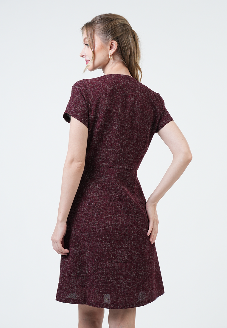 Mara Zip-Detail Tweed Shift Dress