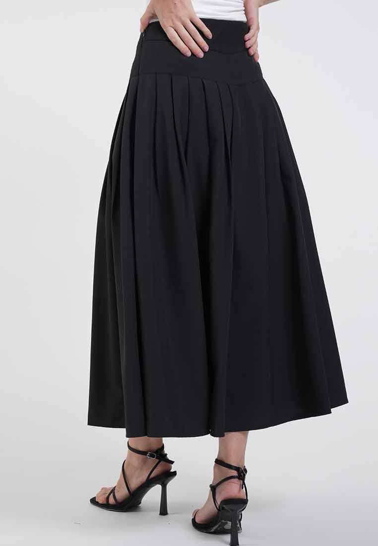 Kelsey Button A-Line Midi Skirt