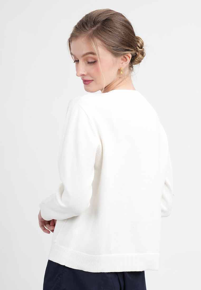 Liana Essential Knit Crewneck Cardigan with Pockets