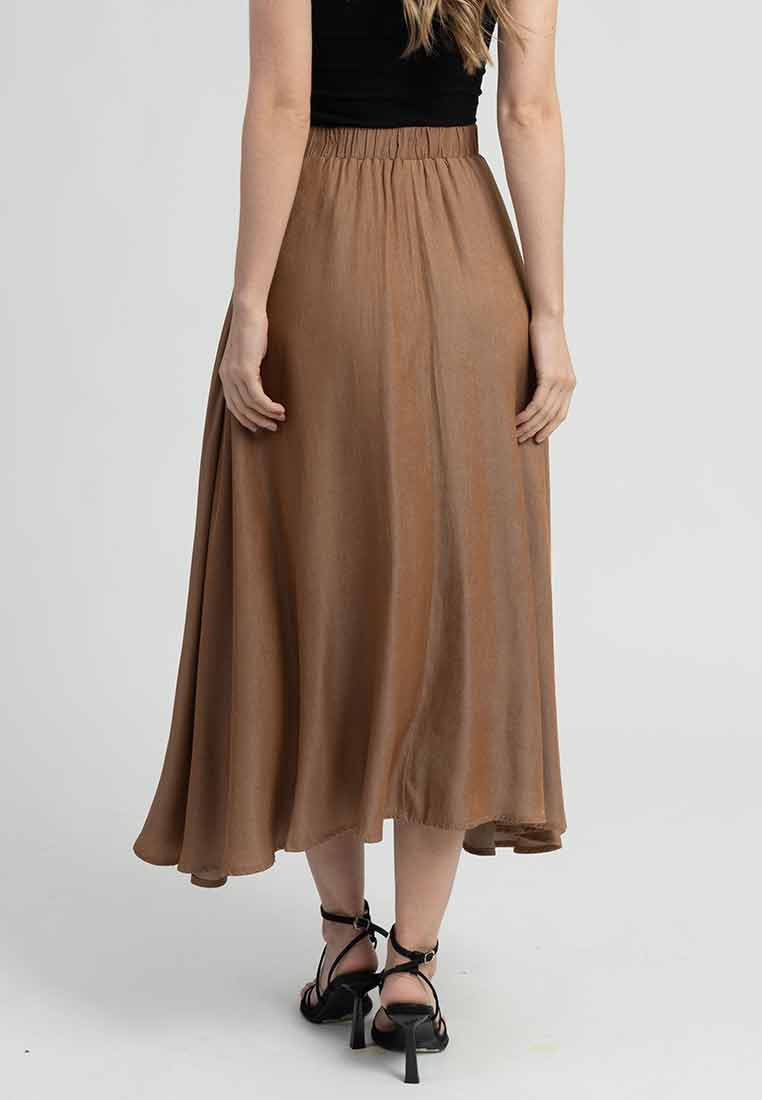 Clementine Flowy A-line Midi Skirt