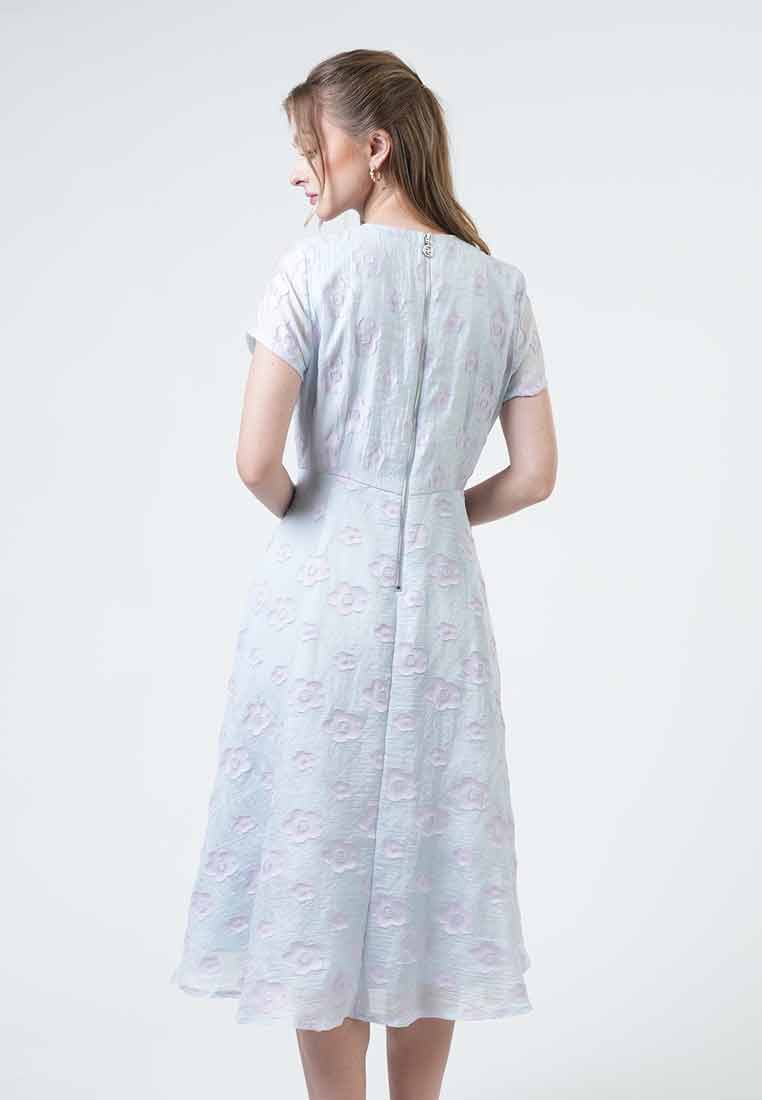 Hailey Burn-Out Floral Midi Dress
