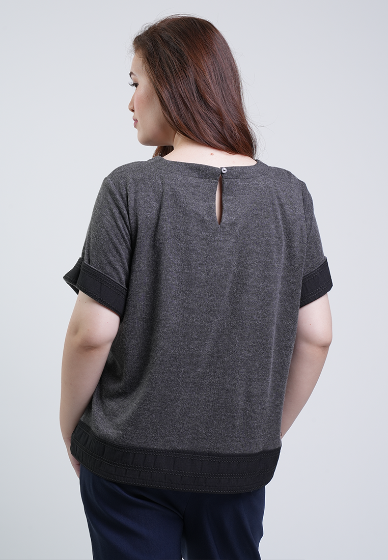 Milly Plus Size Danielle Relaxed Fit Patch Pocket Top