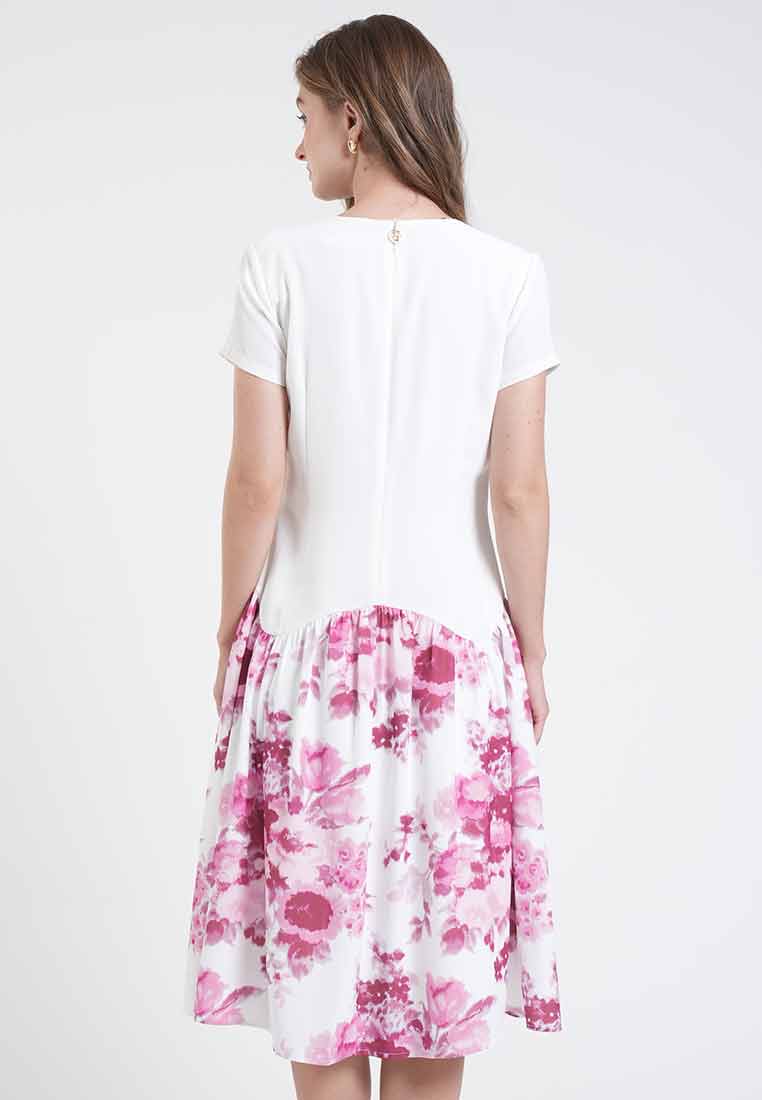 Beatrice Floral Mixed Shift Dress