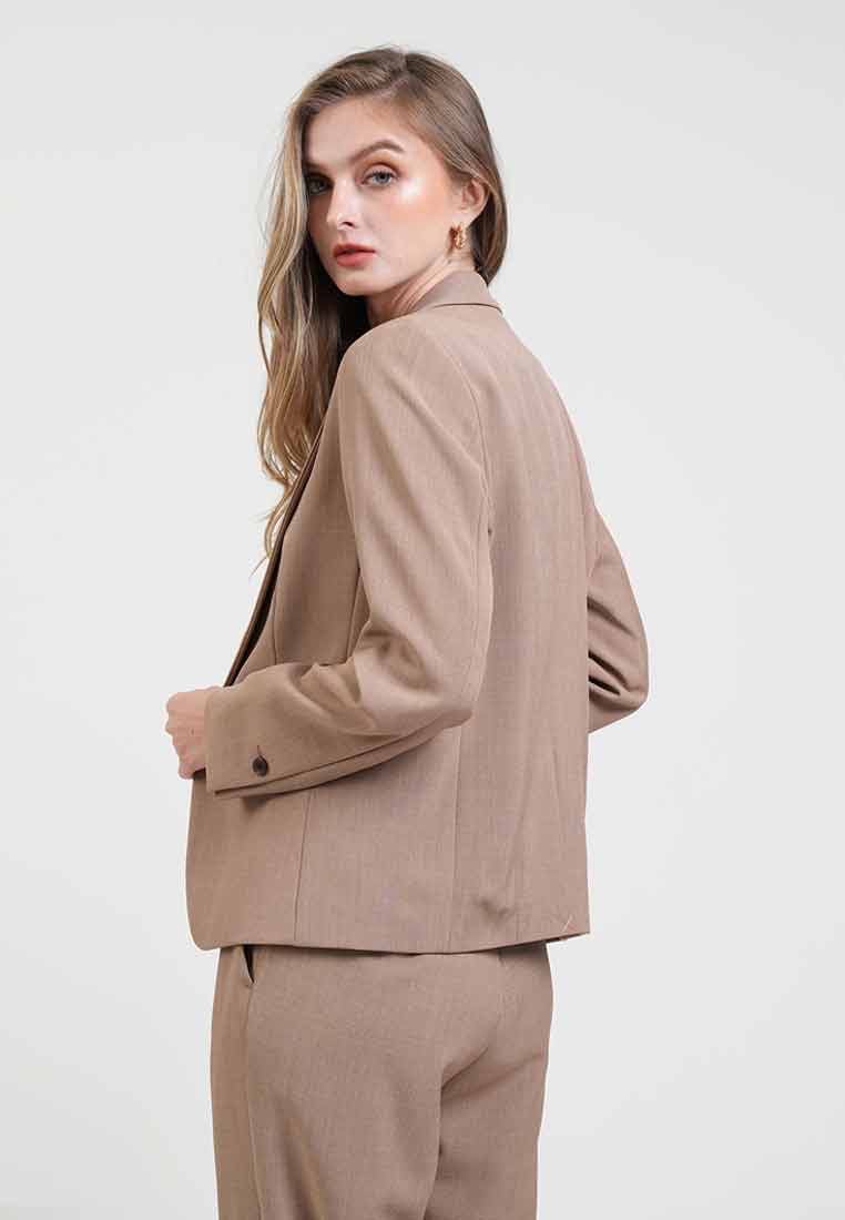 Frances Notched Lapel Button Blazer