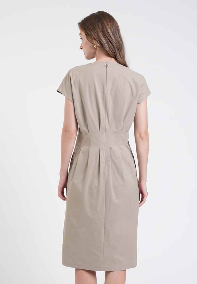 Sienna Terra Pintuck Midi Dress