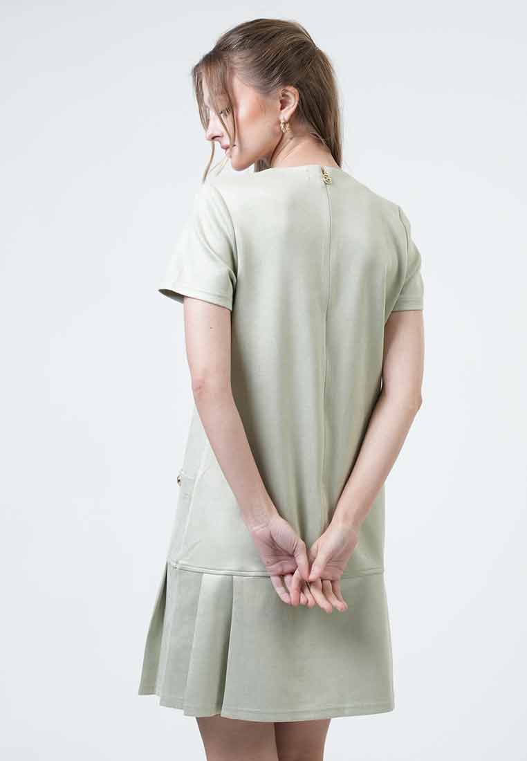 Emma Pleated Pocket Midi Dress