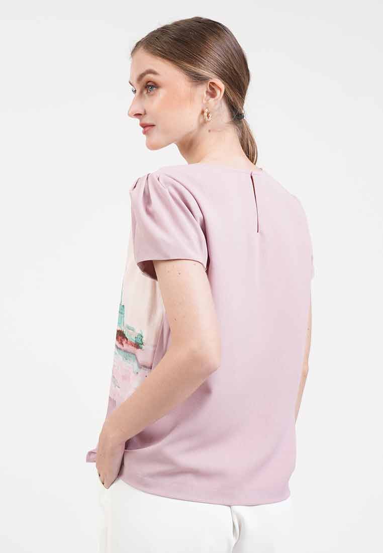 Maris Landscape Peplum Blouse
