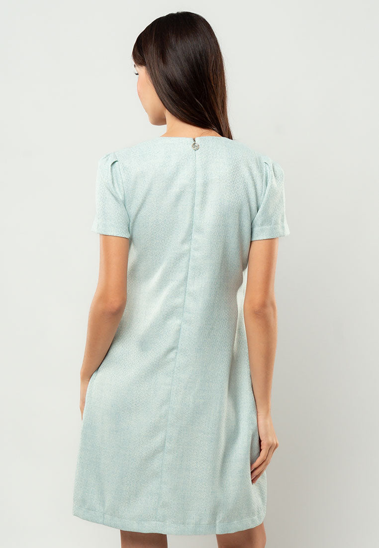 Denise Floral-Appliqué Shift Dress