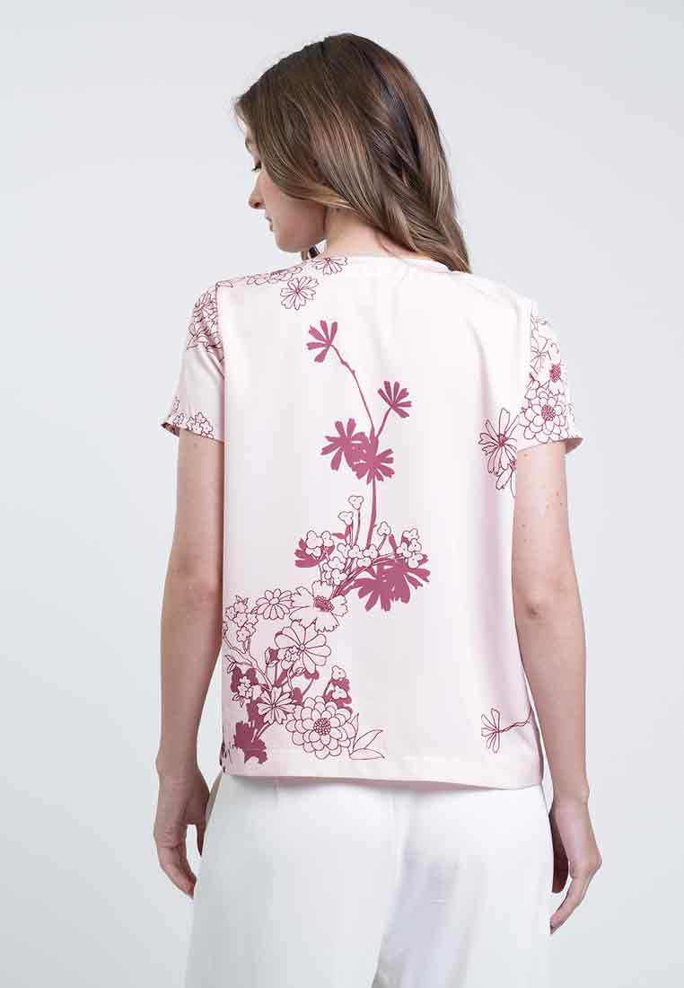 Lauren Button-Front Floral Top