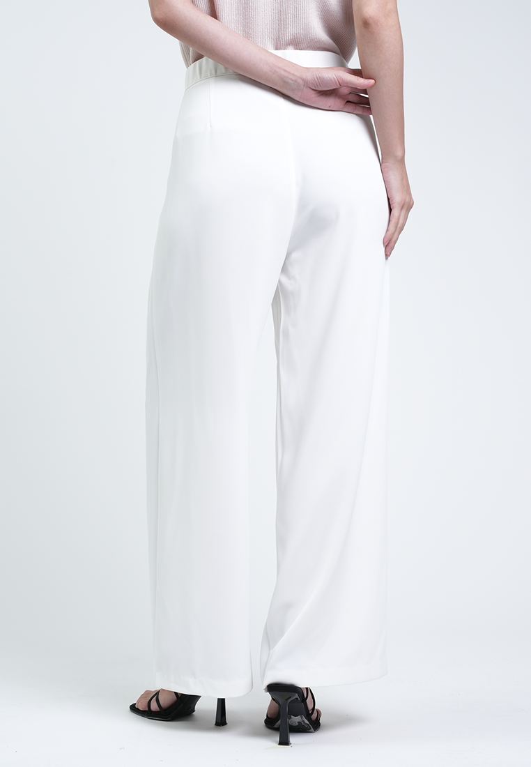 Marcelle Wide-Leg Pleated Pants