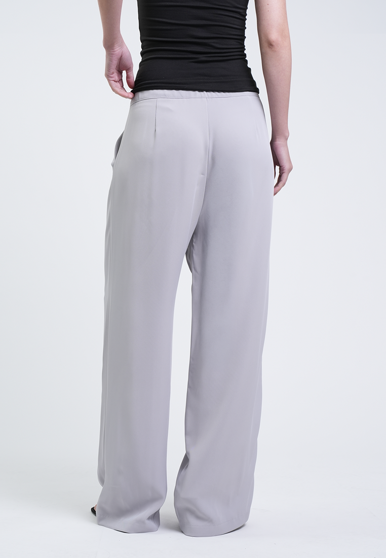 Marcelle Wide-Leg Pleated Pants
