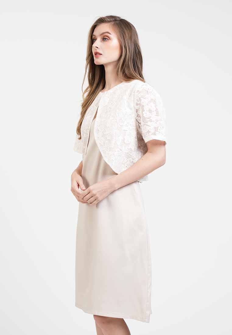 Penelope Detachable Bolero Midi Dress