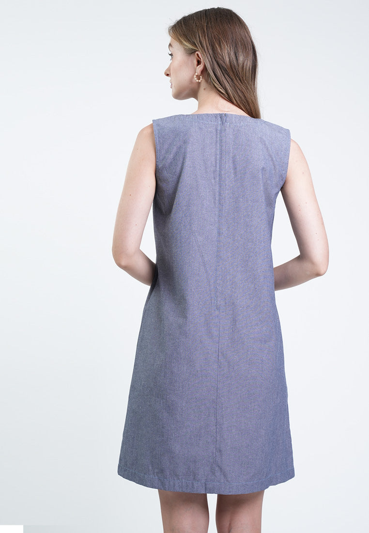 Lara Pocket-Detail Shift Dress