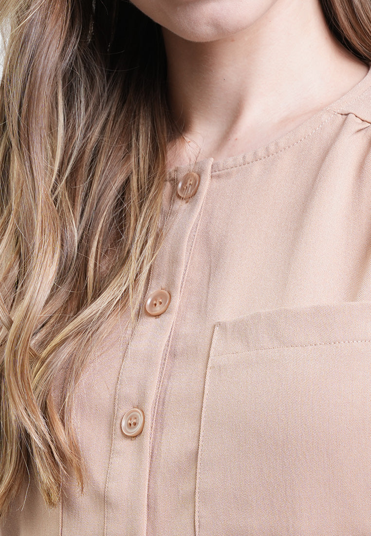 Valerie Belted Chambray Shirt Dress