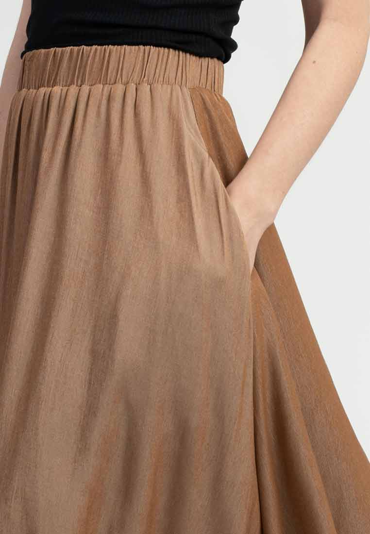 Clementine Flowy A-line Midi Skirt