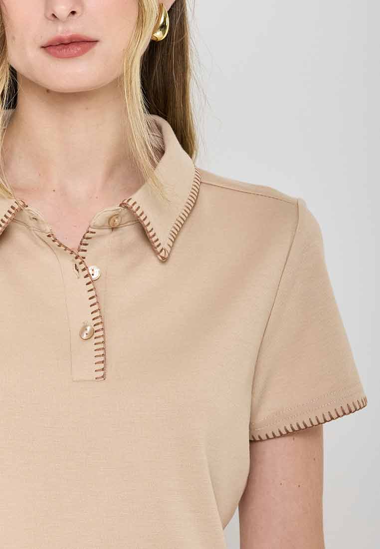 Jovie Collared Stitch Knit Top