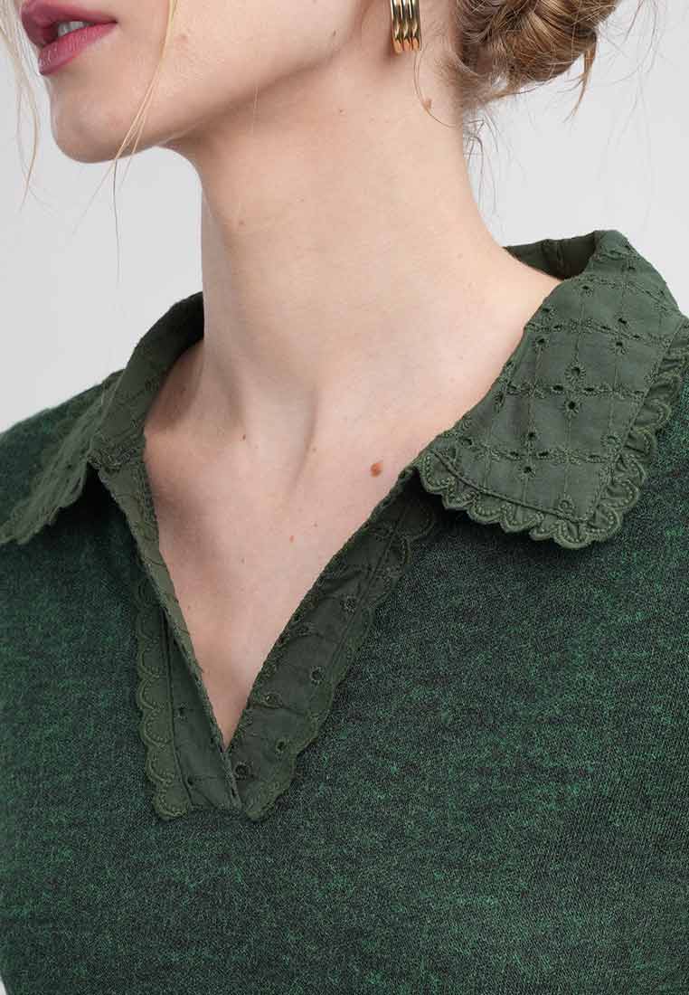 Chloe Eyelet Embroidery Button-up Shirt