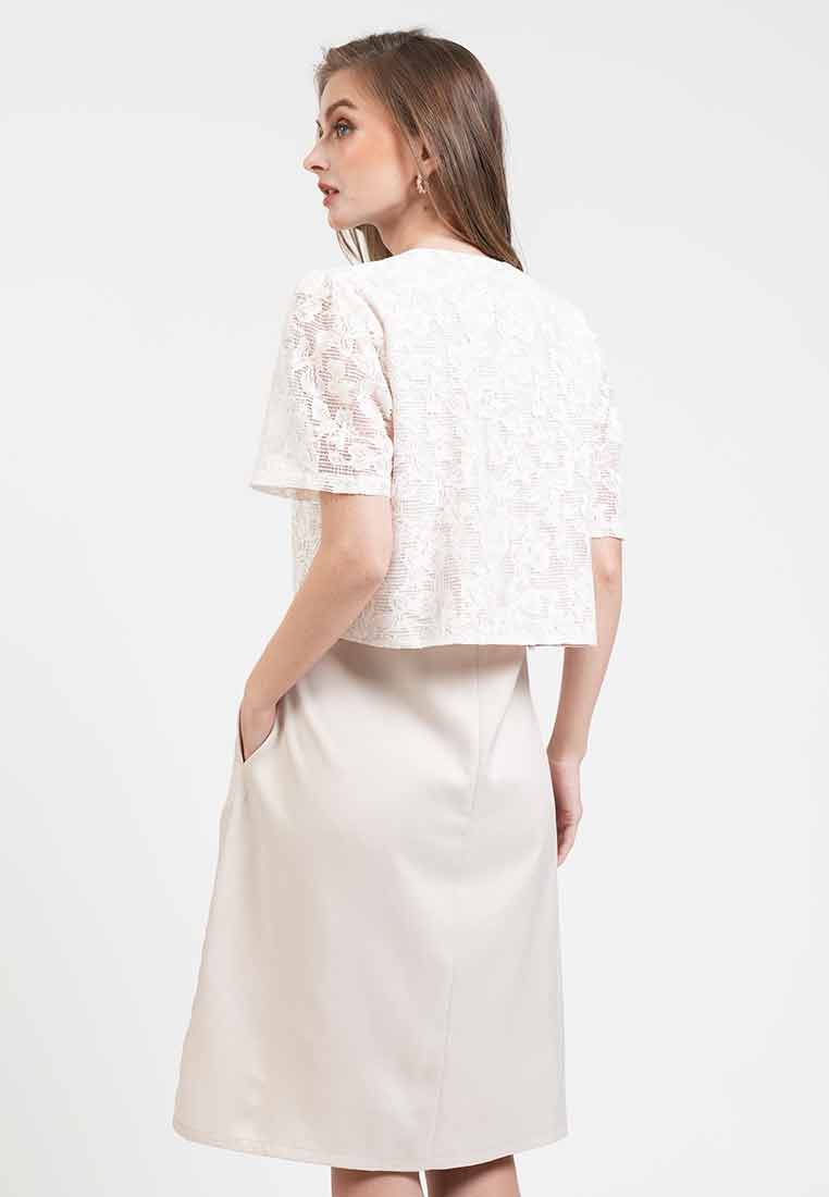 Penelope Detachable Bolero Midi Dress