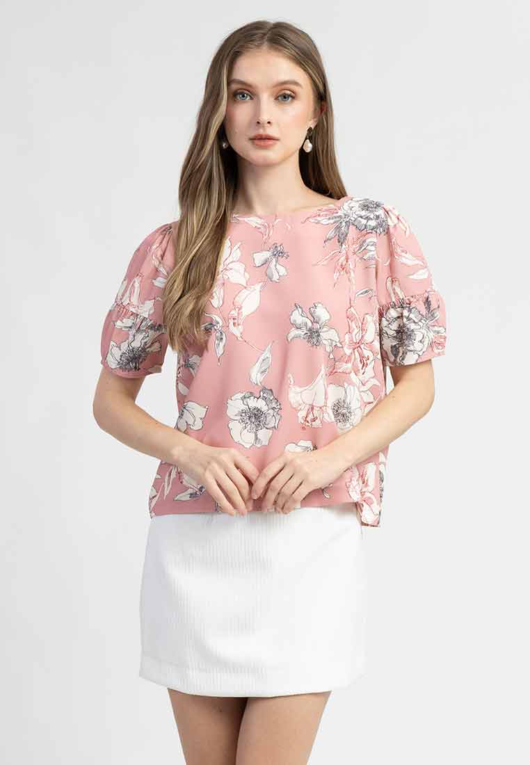Nadine Floral Button-Up Blouse