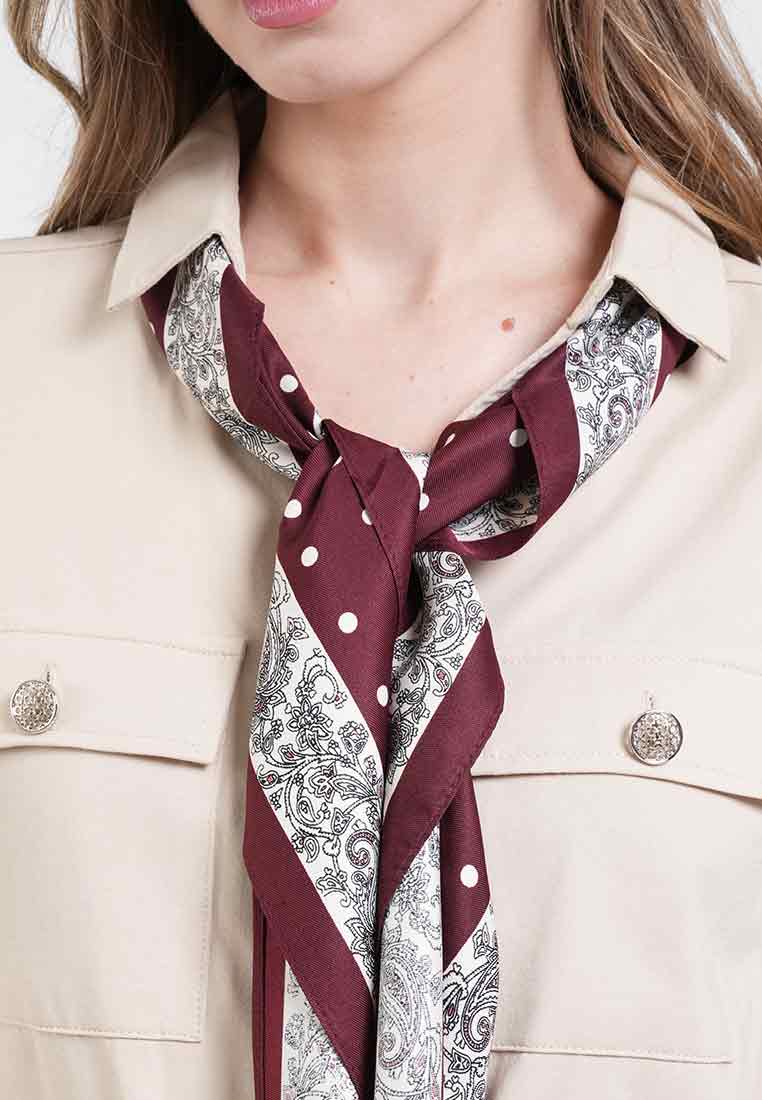 Paisley and Polka Dot Triangle Scarf