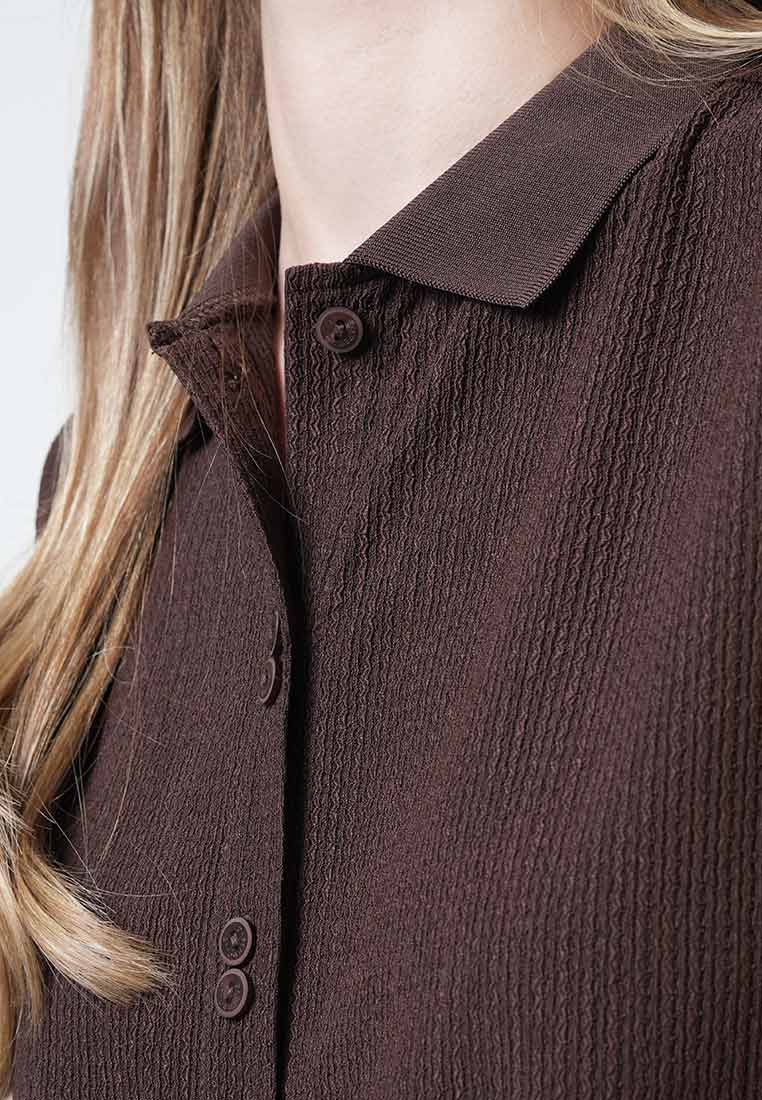 Nola Sleeveless Knit Polo Blouse